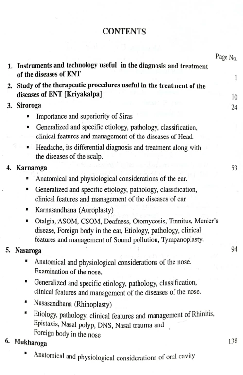 E.N.T. & Head Disorders ( Shalakya Tahtra)